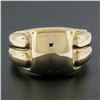 Image 2 : Antique 10K Yellow Gold Engrave-able Polished Grooved Sides Signet Band Ring