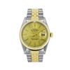 Image 2 : Rolex Mens Two Tone Gold And Steel Champagne Index Datejust Wristwatch 36MM