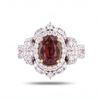 Image 1 : 2.03 ctw UNHEATED Pink Brown Sapphire and 1.01 ctw Diamond Platinum and 18K Yell