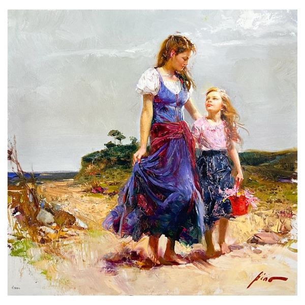 Gathering Wildflowers by Pino (1939-2010)