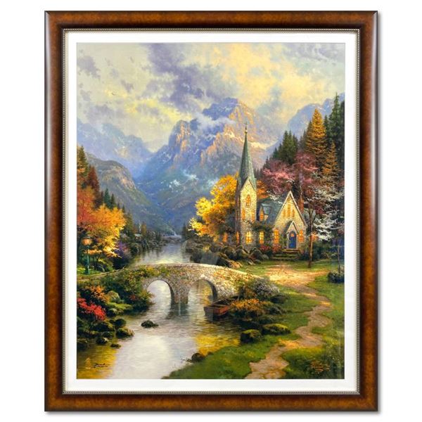 Mountain Chapel by Thomas Kinkade (1958-2012)