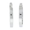 Image 3 : NEW Classic 14k White Gold 0.32 ctw Diamond 16.6mm Snap Huggie Hoop Earrings