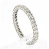 Image 9 : Antique Platinum 0.80 ctw Pave Old Cut Diamond Eternity Stack Wedding Band Ring