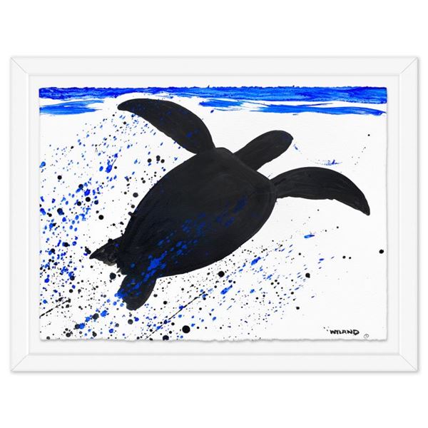 Sea Turtle In Flight by Wyland Original
