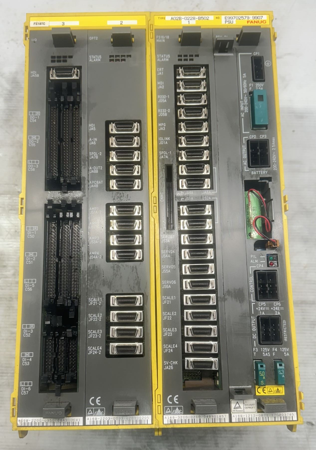 Funac Tc Module Fanuc #A02B-0228-B502 Series 18-TC w/Modules