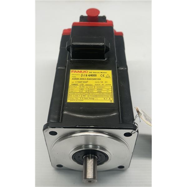 Fanuc #A06B-0063-B403#0100 AC Servo Motor w/#A860-2020-T321