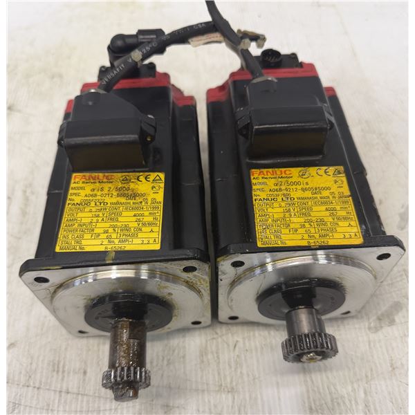 (2) Fanuc #A06B-0212-B605#S000 AC Servo Motors