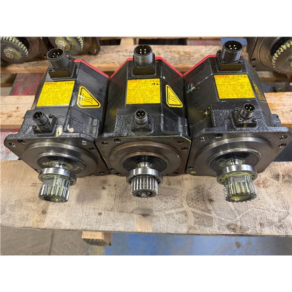 (3) Fanuc #A06B-0235-B605 AC Servo Motors