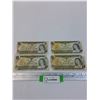 Image 1 : (4) Canadian One Dollar Bills: 1973