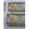 Image 4 : (4) Canadian One Dollar Bills: 1973