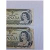 Image 5 : (4) Canadian One Dollar Bills: 1973