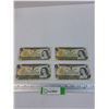 Image 1 : (4) Canadian One Dollar Bills: 1973