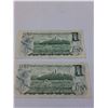 Image 6 : (4) Canadian One Dollar Bills: 1973
