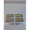Image 1 : (4) Canadian One Dollar Bills: 1973