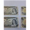Image 3 : (4) Canadian One Dollar Bills: 1973