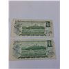 Image 7 : (4) Canadian One Dollar Bills: 1973