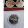 Image 4 : (4) Klondike Days 1973 Coins & Saskatoon 1982 Centennial Dollar Coin - CANNOT GUARANTEE AUTHENTICATI