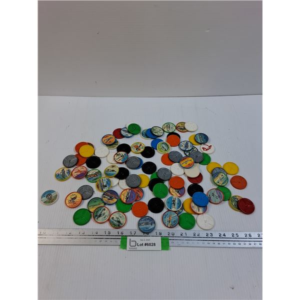 (30+) JELLO Vehicle Edition Collector Plastic Coins Lot
