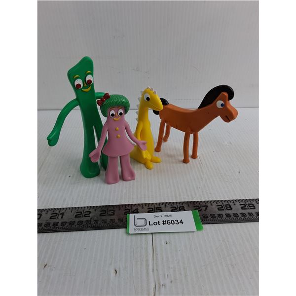 (4) Gumby Figurines