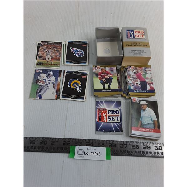 Pro Set 1990 Inaugural PGA Collector Cards & 1991 NFL Cards