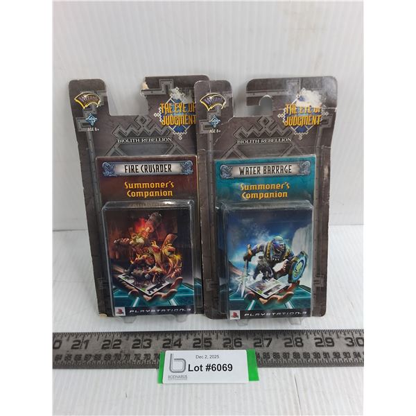 (2) NIB Playstation 3 "Biolith Rebellion" Card Packs (Fire Crusader & Water Barrage)