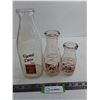 Image 1 : (3) Glass Milk Bottles