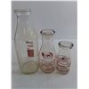 Image 2 : (3) Glass Milk Bottles
