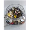 Image 2 : Large Glass Container of Assorted Buttons