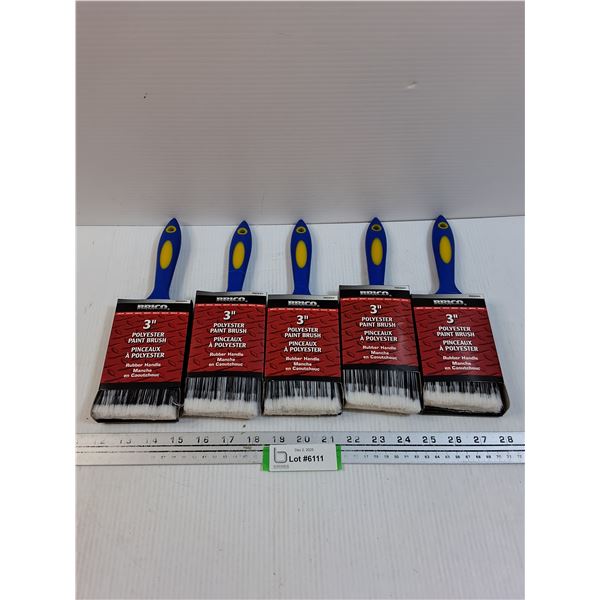 (5) Paintbrushes - 3"