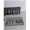 Image 3 : (4) Saskatchewan License Plates-  1952, 1962, 1972