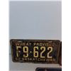 Image 2 : (3) Saskatchewan License Plates- 1952, 1953, 1962