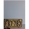 Image 3 : (3) Saskatchewan License Plates- 1951, 1962, 1963
