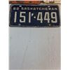Image 4 : (3) Saskatchewan License Plates- 1951, 1962, 1963