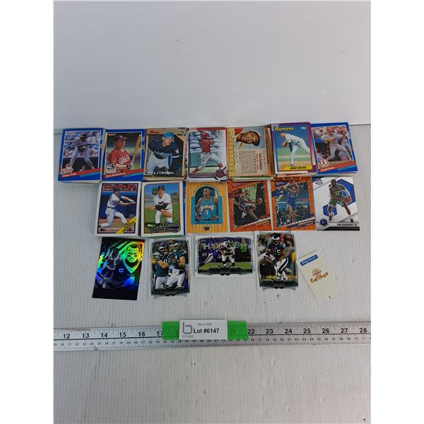 Baseball Cards, Football  Cards, Basketball Cards All With Various Teams Cannot Authenticate