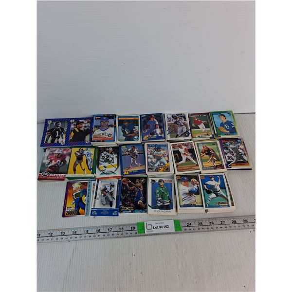 Baseball Cards, Hockey Cards, Football Cards All With Various Teams- Cannot Authenticate