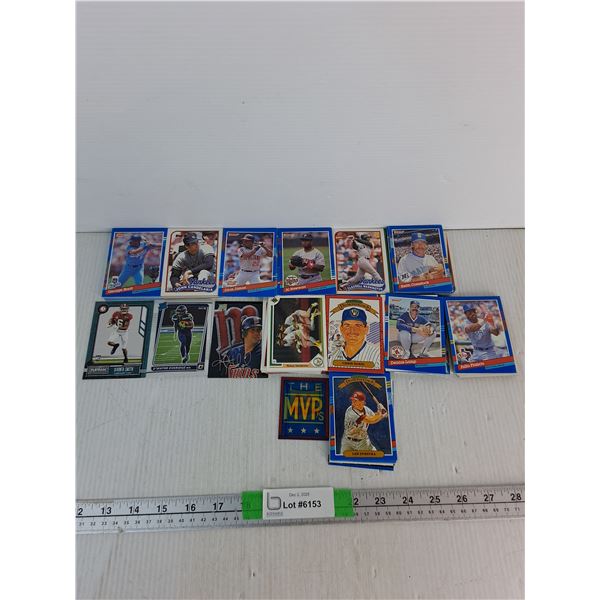 Baseball Cards With Various Teams,  Some Football Cards- Cannot Authenticate