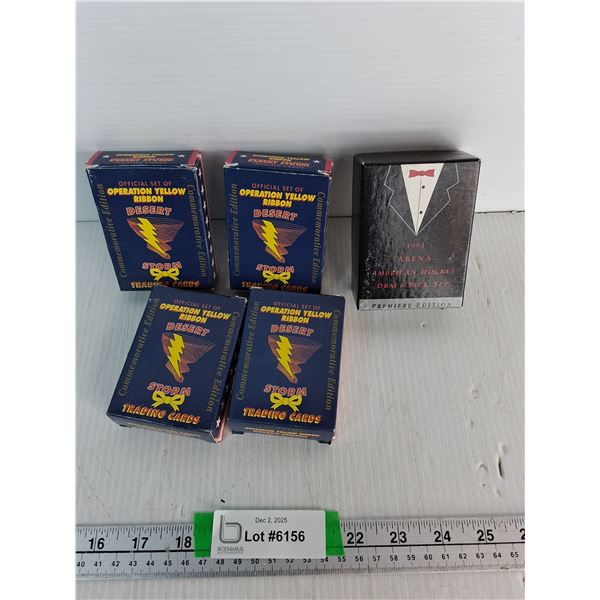 (4)Operation Yellow Ribbon Dessert Storm Trading Cards, 1991 Arena American Hockey Draft Pick Set
