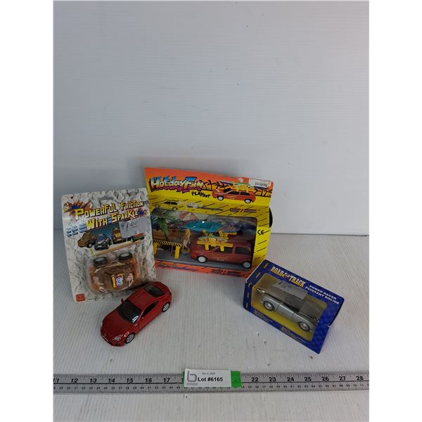 Plastic Toy Cars- Road&Track, FR-S, Powerful Friction With Sparkle Appears NIB, HolidayFun Playset A