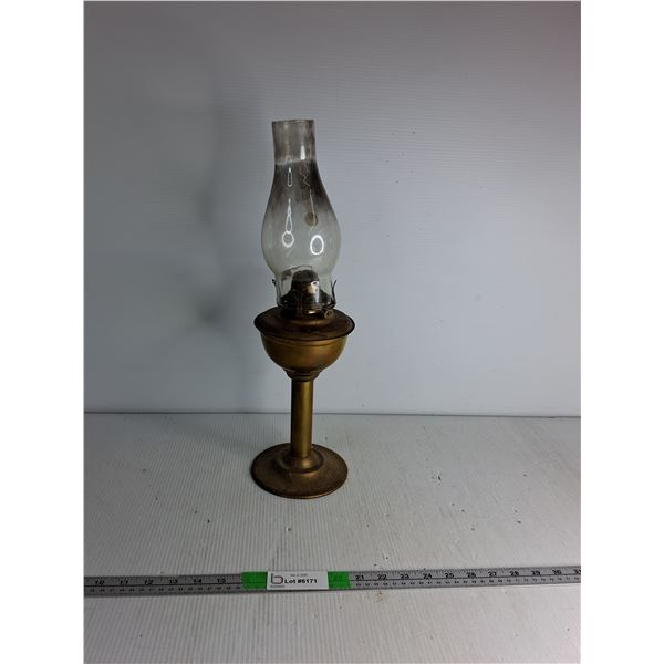 Antique Brass Oil Lamp Up to 20"-Cannot Ship