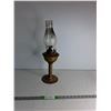 Image 1 : Antique Brass CPR Oil Lamp - 19" Tall with Chimney