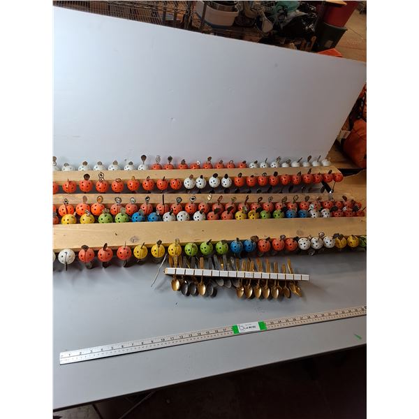 (3) Hanging Wall Brackets of Antique Spoons (4ft long) Cannot Ship