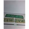 Image 1 : Diamond Jubilee Sask Plates, (2) Sask 1970's Plates