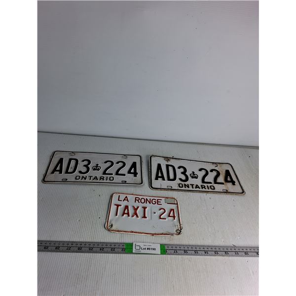 Matching License Plates From Ontario, La Ronge License Plate