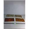 Image 1 : Pair of Matchig License Plates, (2) Sask Plates Orange & Yellow