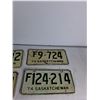 Image 3 : (4) Sask License Plates '74