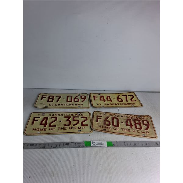 (4) Sask License Plate (70's)