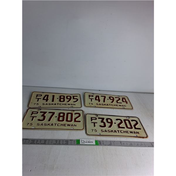 (4) PT Sask License Plates
