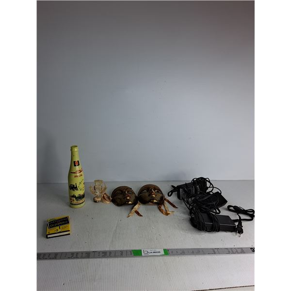 Bartending For Dummies Book, (2) Vintage Hand-painted Solid Brass Decorative Face, Misc