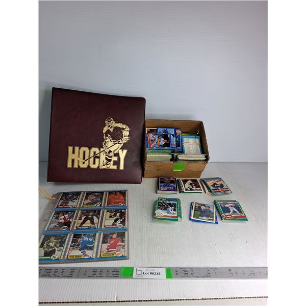 Binder of Hockey Cards, Hundreds Of Baseball Player Cards (Cannot Authenticate)