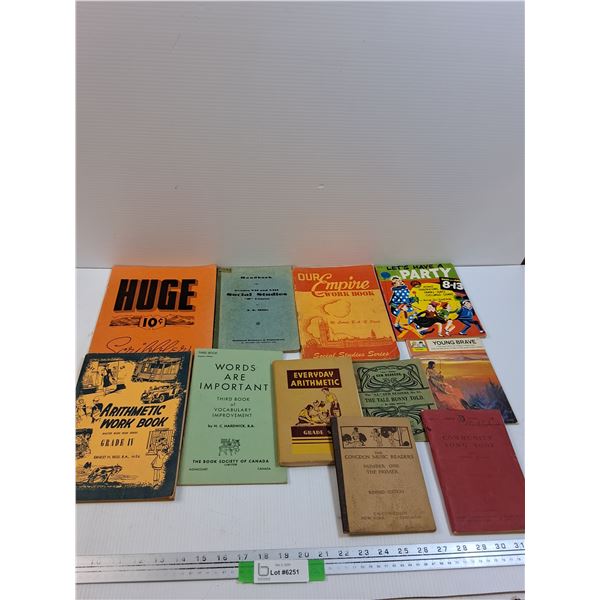Vintage School Book Lot